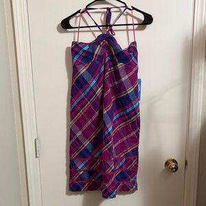 Roxy Colorful Plaid Halter Dress